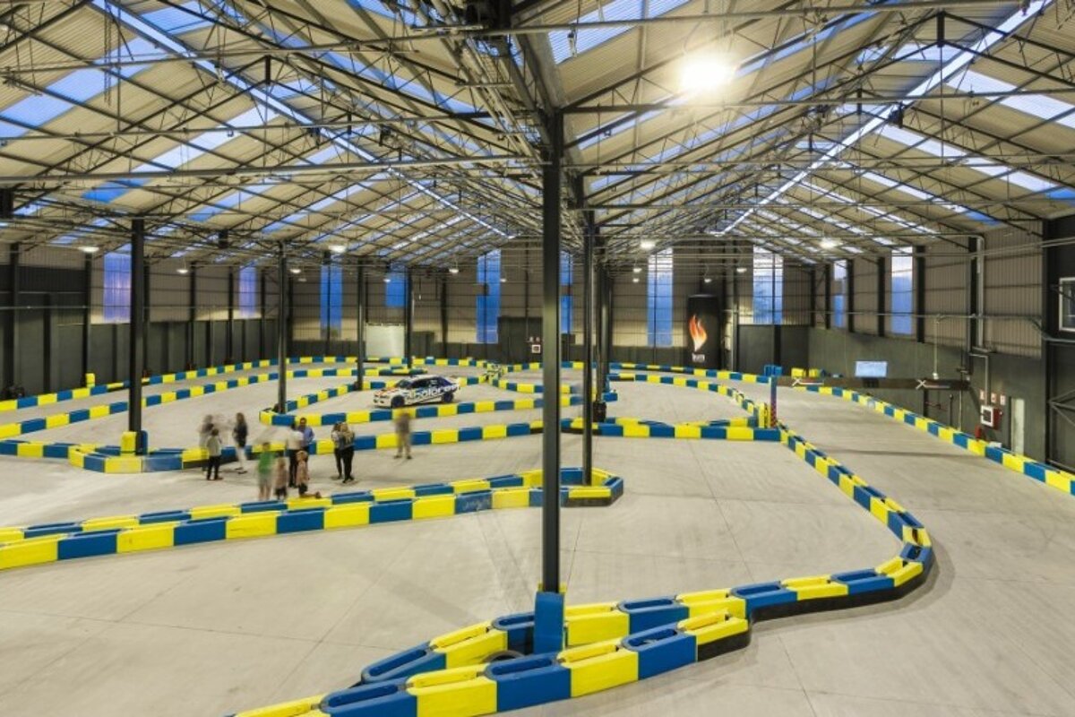an indoor karting track at the festival park outlets shopping centre mallorca