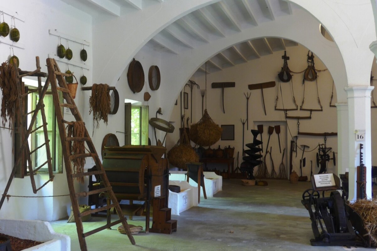 the interior of the stables at es calderes country house mallorca